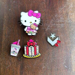 Set of 4 Hello Kitty pins